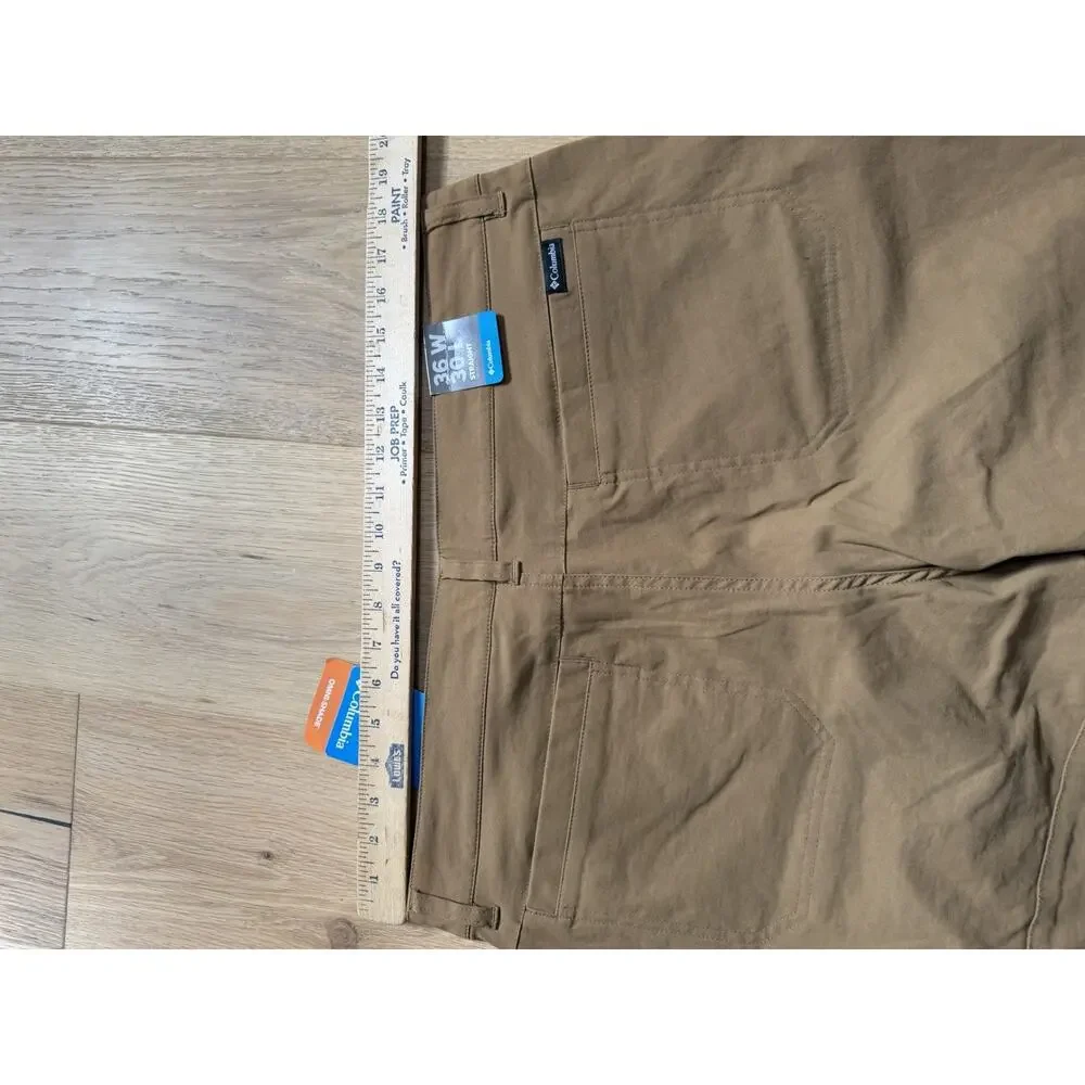 NWT Columbia Pants Men's 36x30 Khaki Brown Causal Hiking Athleisure Utility
